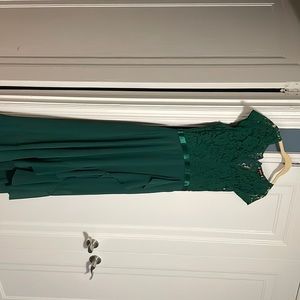 Green “Christmas” formal or semi formal dress M